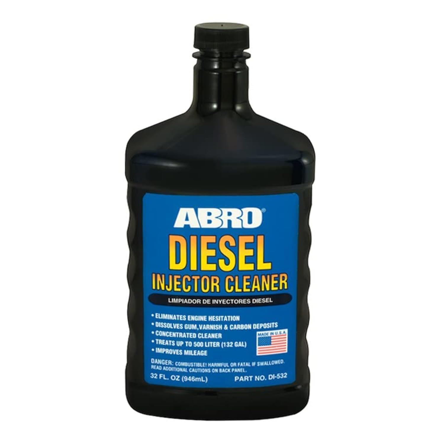 Diesel Injector Cleaner ABRO, 32 oz., Concentrated Fuel System Cleaner, Fuel Injector Cleaner, Diesel Fuel Additive, Improves Mileage, Eliminates Engine Hesitation, Treats Up to 132 Gallons