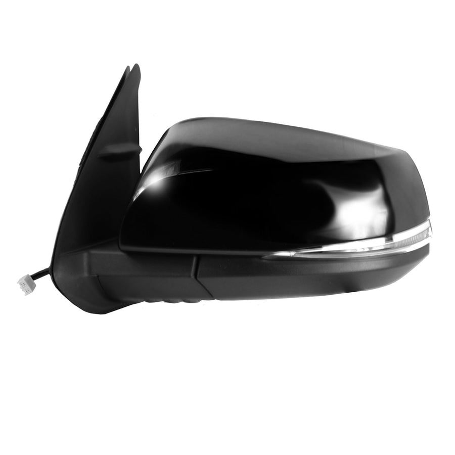 Mirror Driver Side for Toyota Tacoma, textured black w/PTM cover, w/turn signal, blind spot detection system, foldaway, w/o puddle lamp, w/o spot Mirror, Heated Power