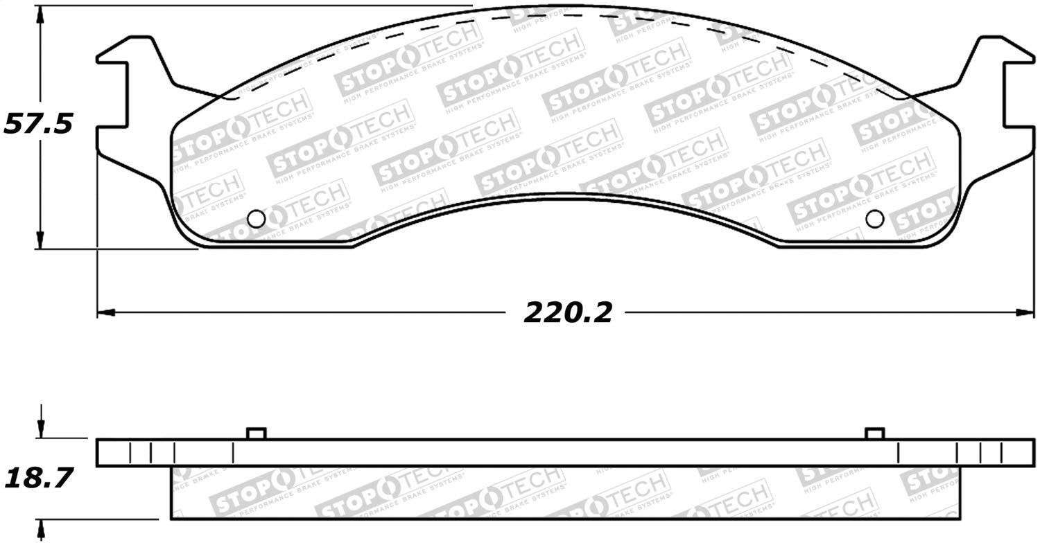 Front StopTech 308.06550 Brake Pads with Shims Street