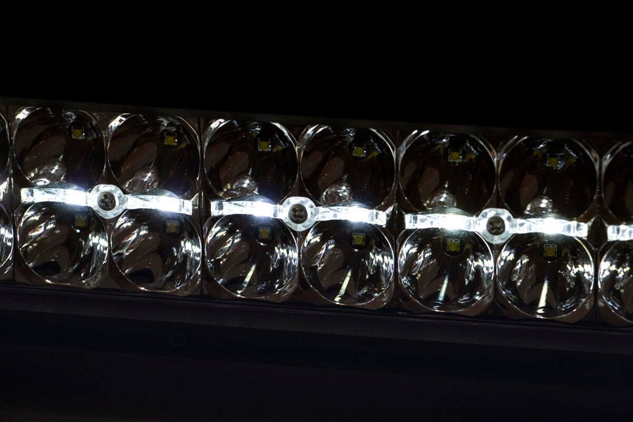 30" Rough Country Dual Row Curved LED Light Bar with White DRL - 300W, 27000 Lumen CREE LED, Spot Flood Combo Beam for Off-Road Truck, Jeep, UTV
