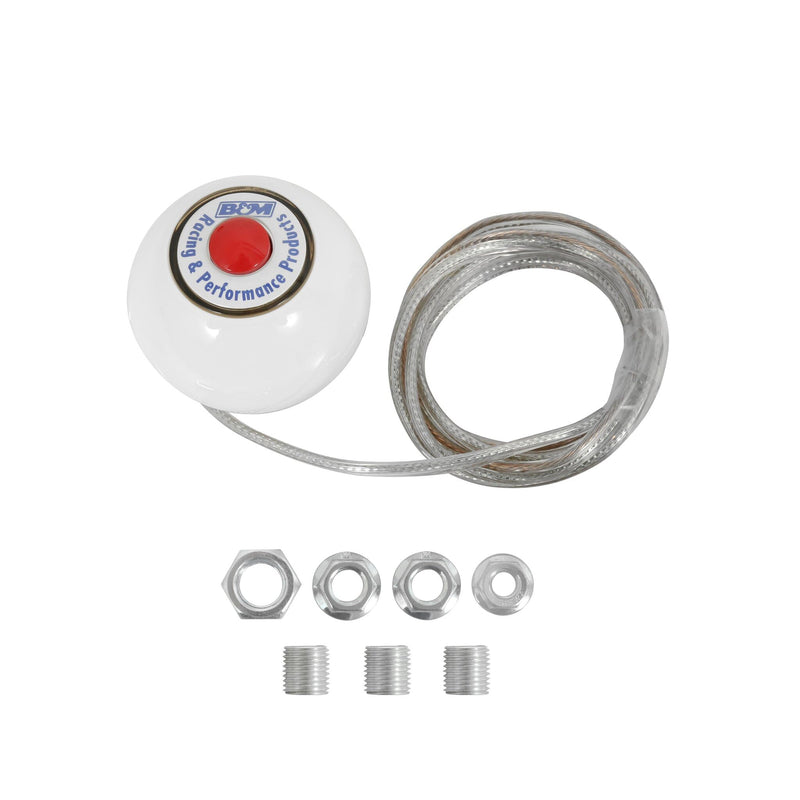 Replacement B&M 46112 White Shifter Knob with Button and SAE Threads
