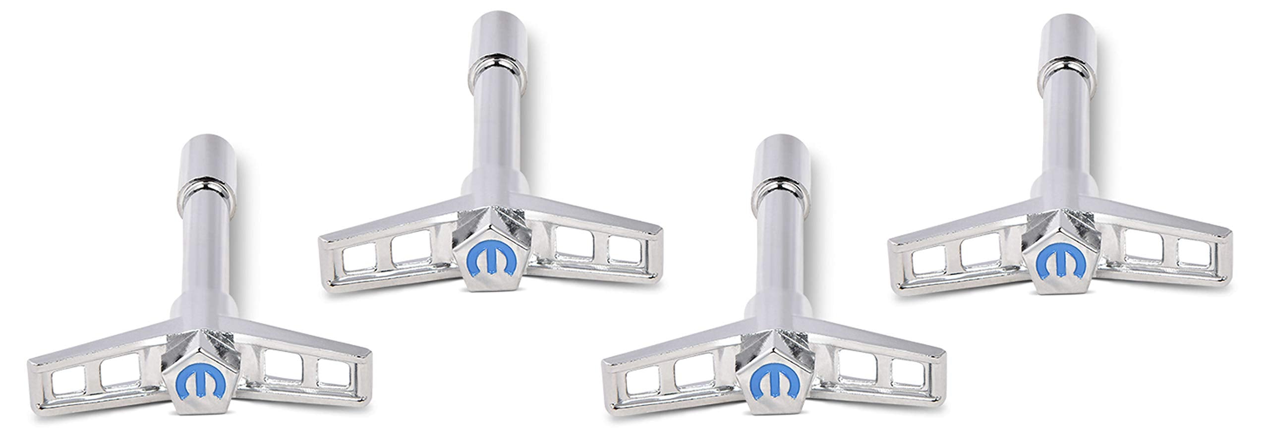 ProForm Fastener Valve Cover, Stud, 1/4-20 in Thread, Tall T-Bar Wing Nuts, Mopar Omega Logo, Steel, Chrome, Set of 4