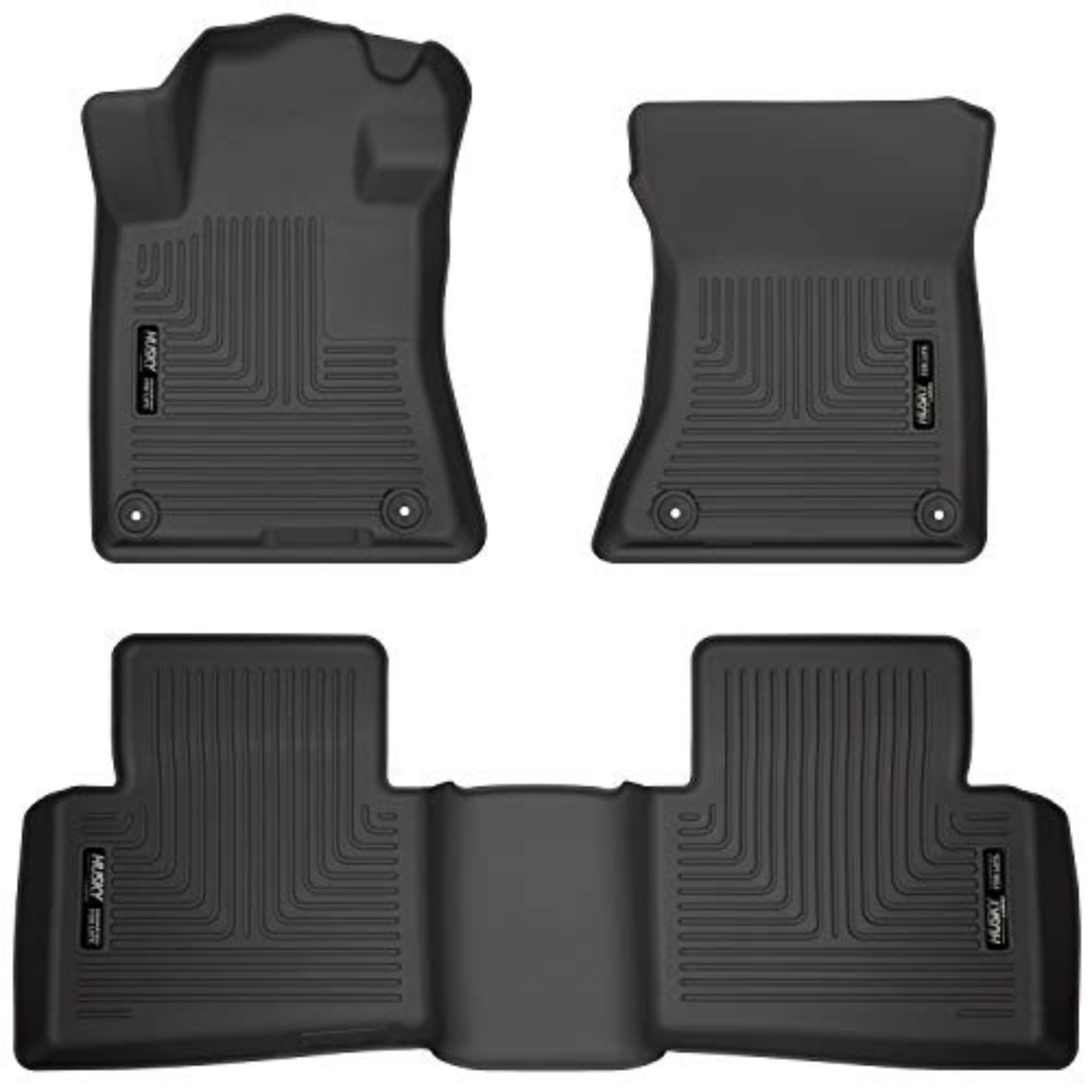 Weatherbeater Husky Liners Floor Mats | Fits 2019-2025 Nissan Altima | Front & 2nd Row, 3-pc Black - 99381