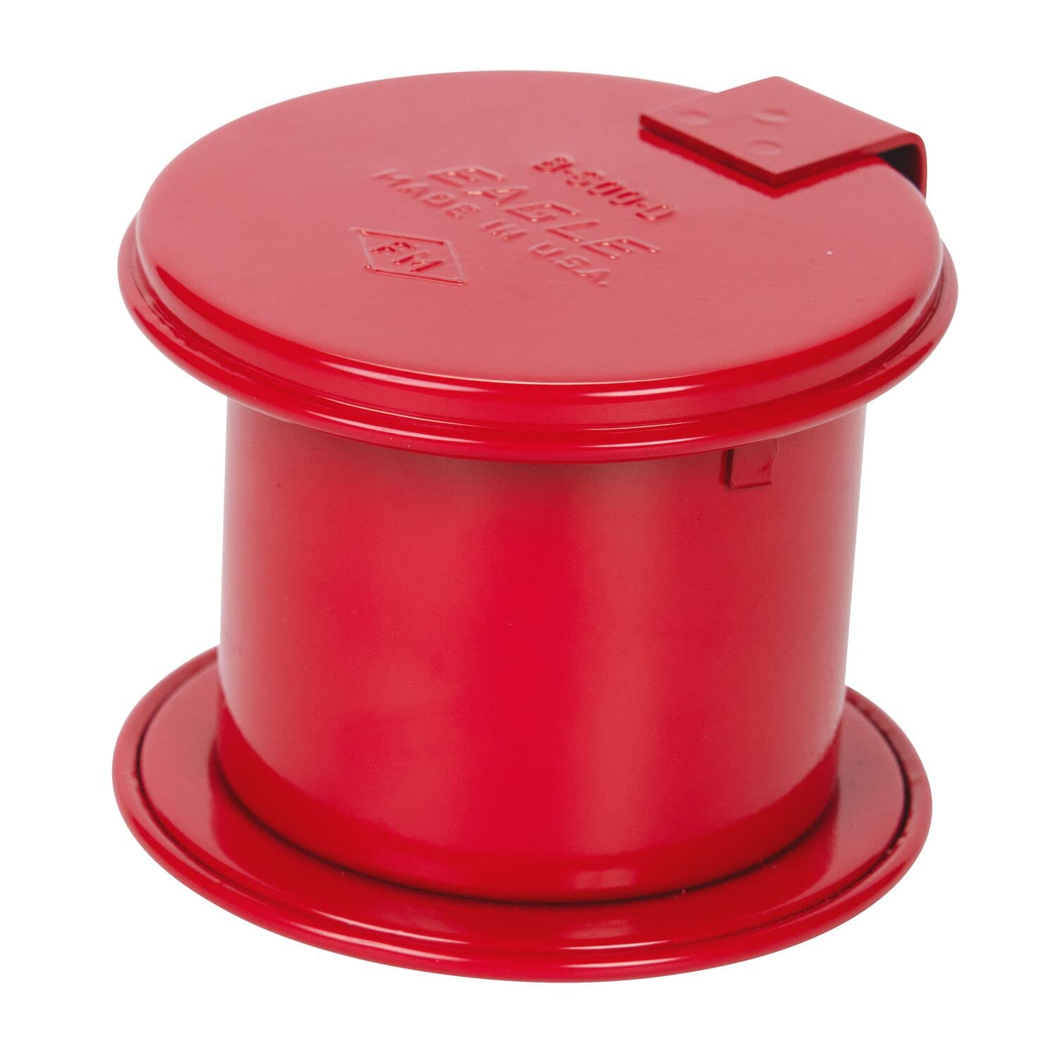 B-600-D Eagle Daub Galvanized Steel Safety Can, 1/2 Quart Capacity, Red