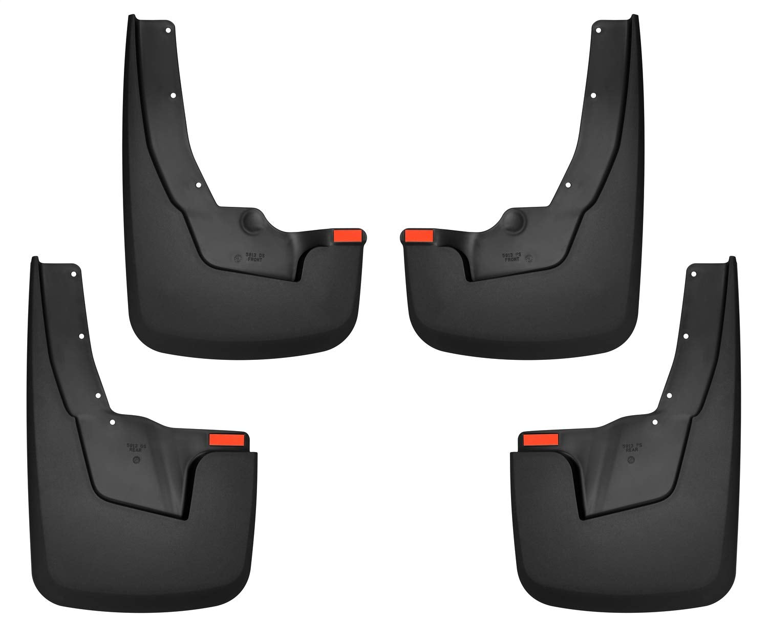 Husky Liners — Mud Guards Front & Rear | Fits 2019-2024 Ram 1500 (New Body Style) w/OEM Fender Flares - Black, 4 Pc | 58136