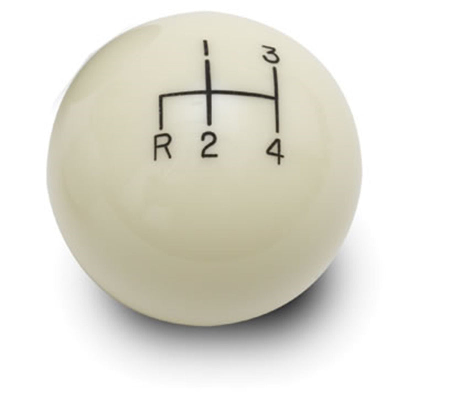 2" Lokar SK-6893 Ivory 4-Speed Reverse Up Left Shift Knob