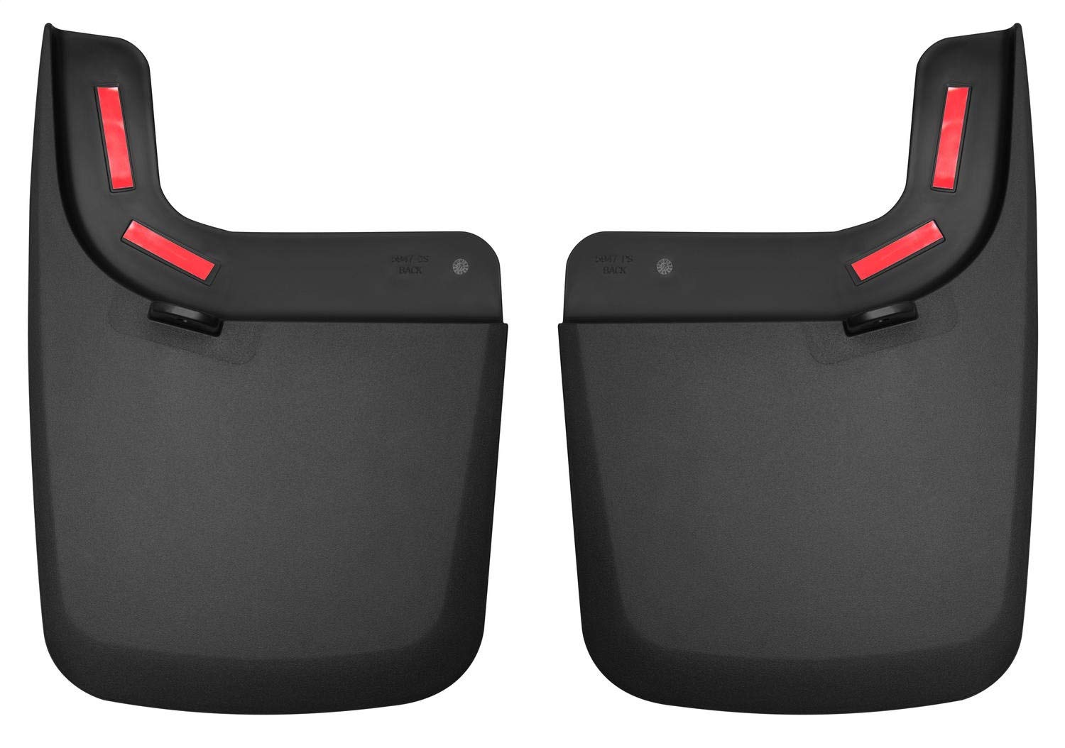 Rear Mud Guards - Husky Liners | 2017-2022 Ford F-250/F-350 Super Duty w/Single Rear Wheels & OEM Fender Flares, Rear Set - Black, 2 Pc. | 59471