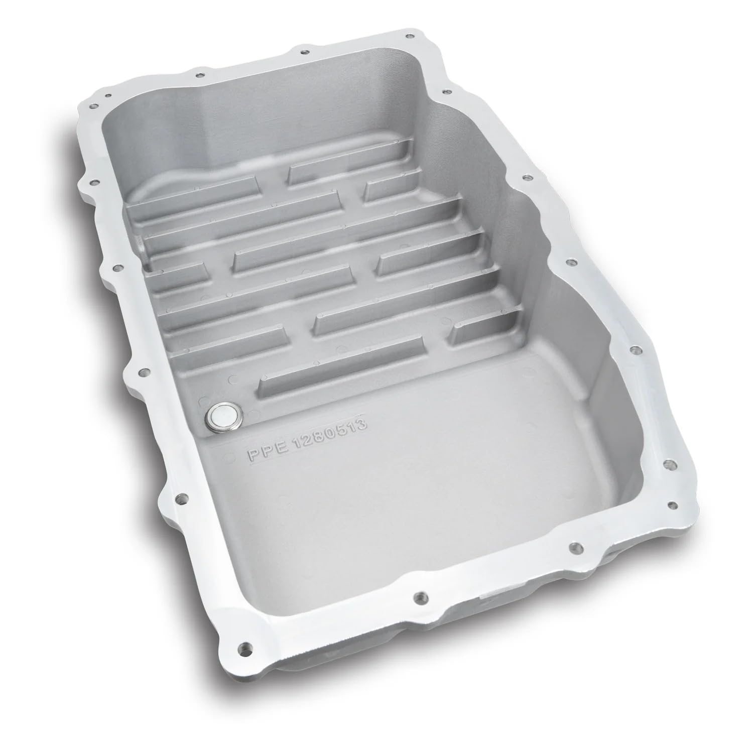 Heavy Duty PPE Cast Aluminum Deep Transmission Pan (RAW) 128051300 Compatible for 2018+ GM Silverado 1500 with Allison 10L80 Transmission