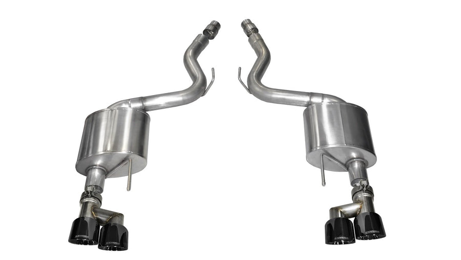 Axle Back Exhaust Corsa 14334BLK with Black Tip (Ford Mustang GT)
