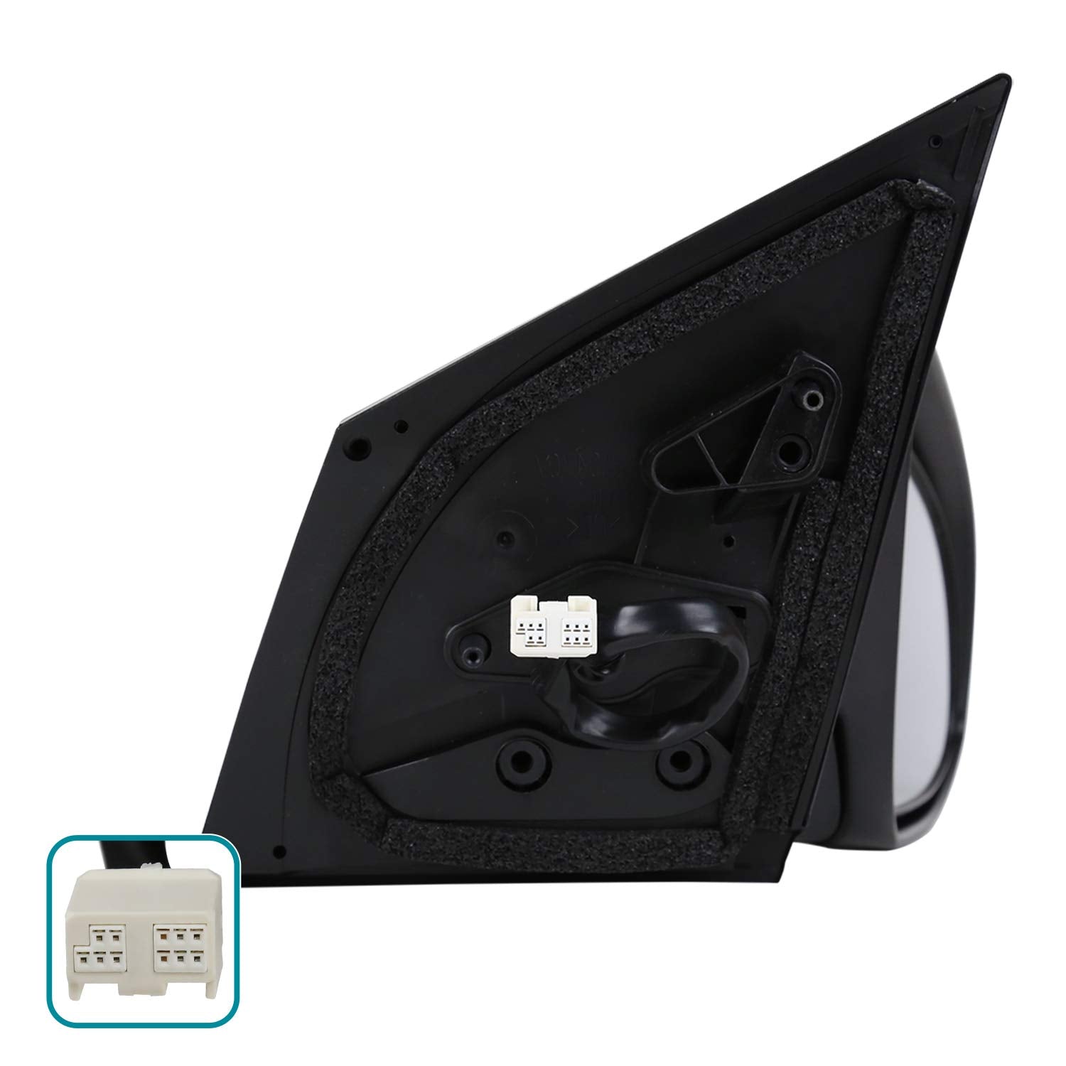 9 Pin Spec-D Tuning Glossy Black Power Fold Heated Signal Right Passenger Side Mirror Compatible with Toyota Corolla 2014-2018