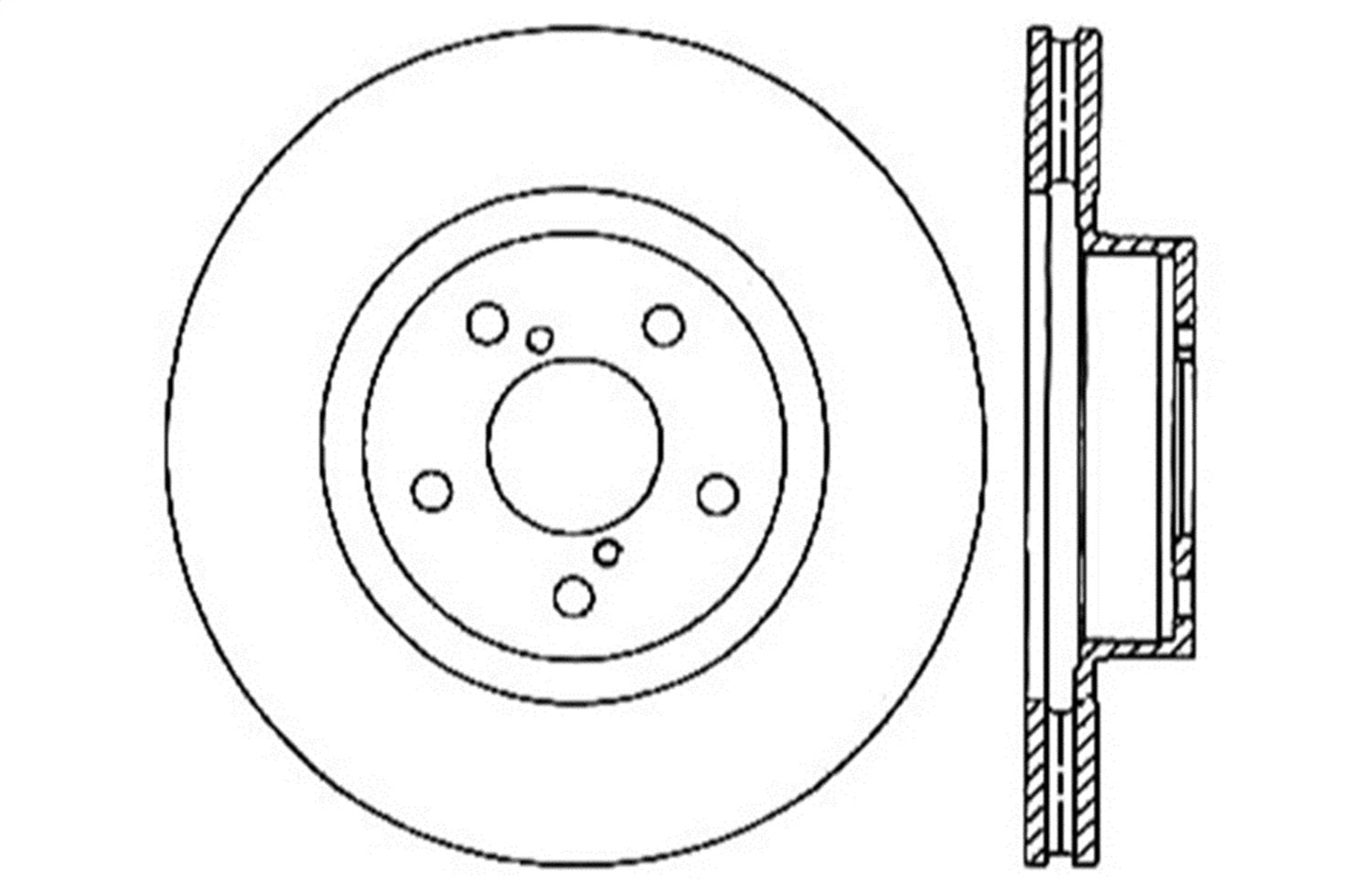 Sport StopTech 128.47024R Cross Drilled Brake Rotor (Front Right), 1 Pack