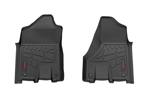 Sure-Fit Rough Country All Weather Front Floor Mats for Ram 2500/3500 (2019-2024) with Bucket Seats - Waterproof, Non-Slip Flexible Floor Mat, First Row Mats