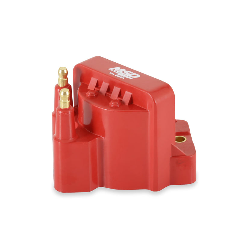 2 Tower Style MSD 8224 Ignition Coil Pack, Red