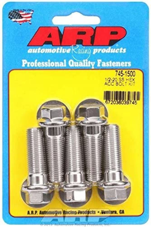 ARP 1/2-20" x 1.500 UHL 6-Point Stainless Steel Bolt Kit - 5 Piece 745-1500