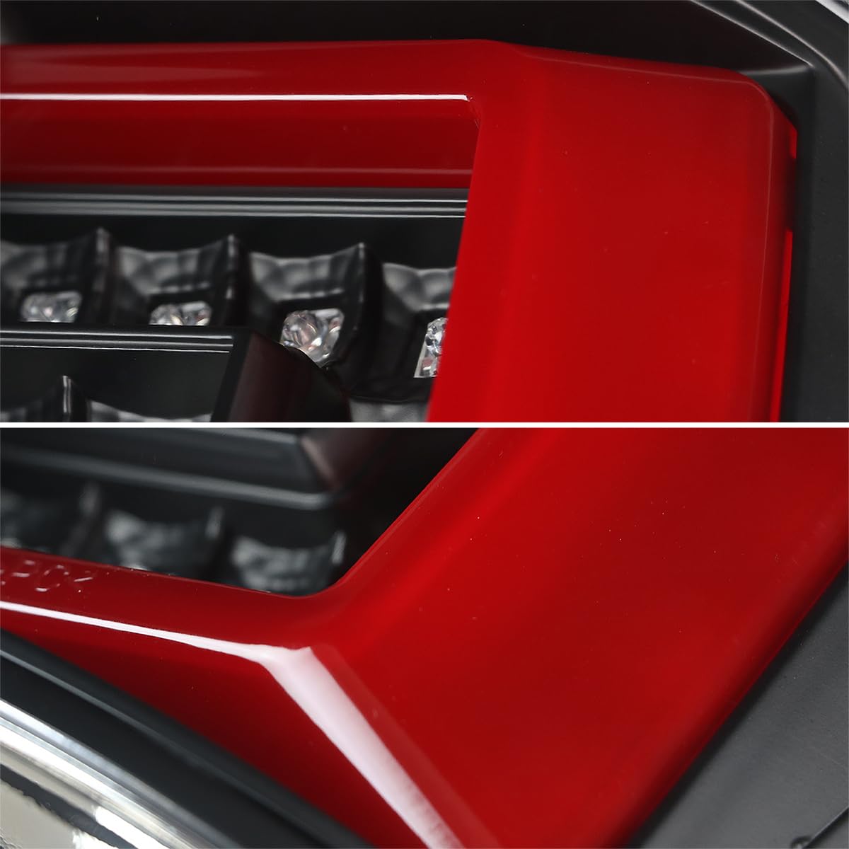 Black Tail Lights w/Red LED Tube SPEC-D TUNING Compatible with 2000-2006 Chevy/GMC Suburban, Chevy Tahoe, GMC Yukon/Denali/XL, Left + Right Pair Assembly