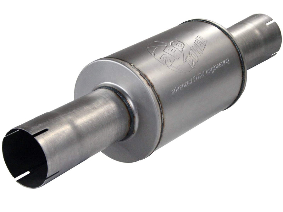 aFe Power 49-91014 Muffler EXH AL 4ID In/Out x 8 Dia, 30 in OAL Body Exhaust