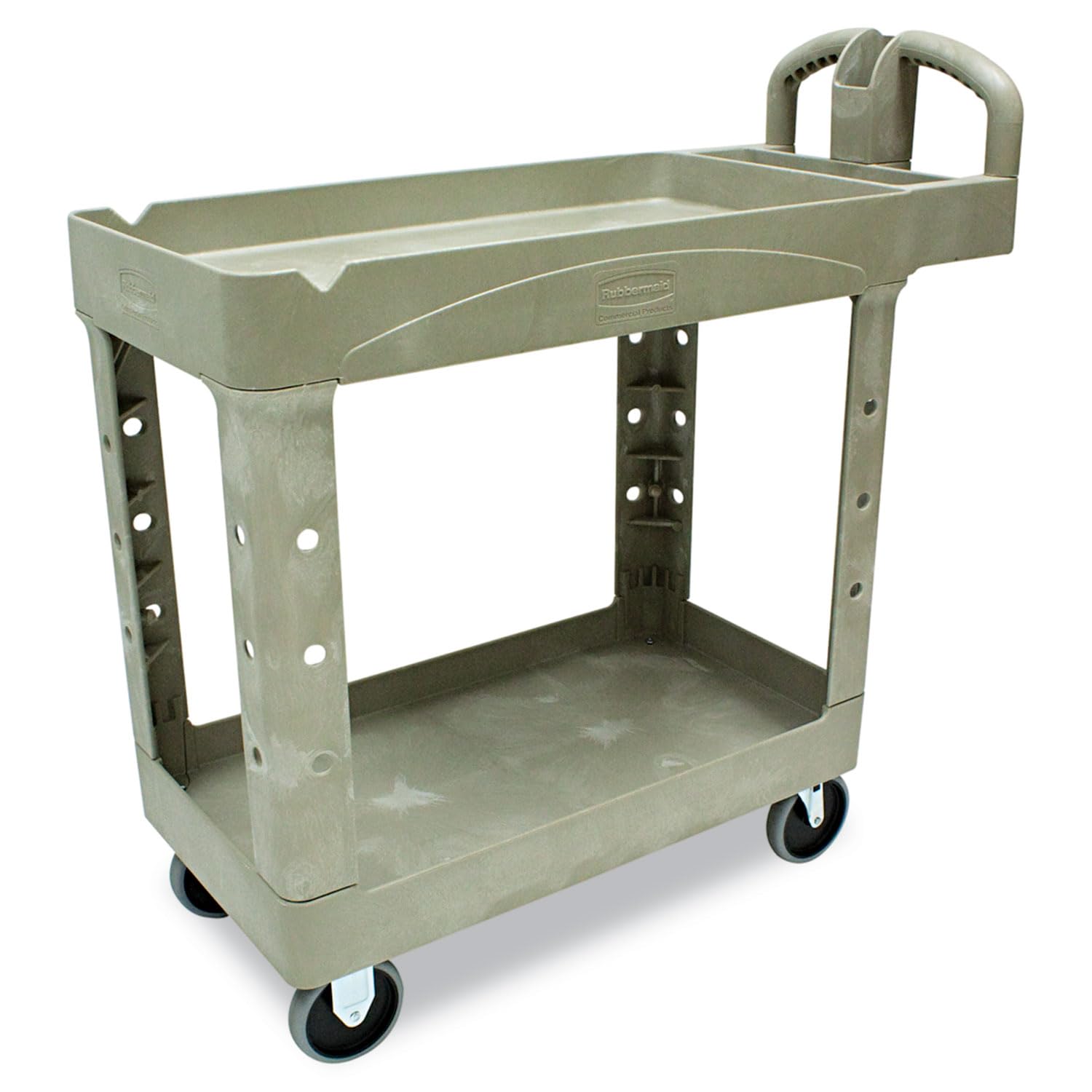 Utility Cart Heavy-Duty, 2-Shelf, 17-7/8w x 39-1/4d x 33-1/4h, Beige - 450088BG