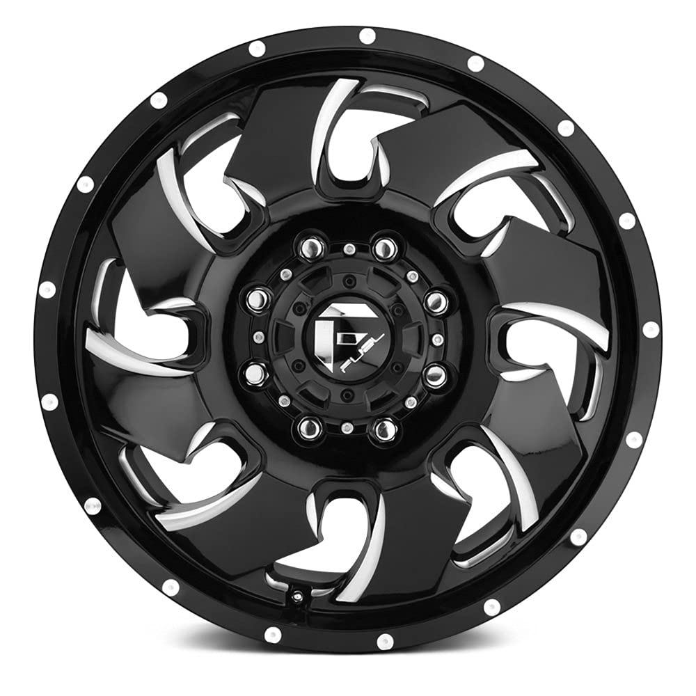 D574 FUEL OFF-ROAD CLEAVER 20X8.25, 8X6.5, 8.76, 105mm GLOSS BLACK MILLED - D57420828D