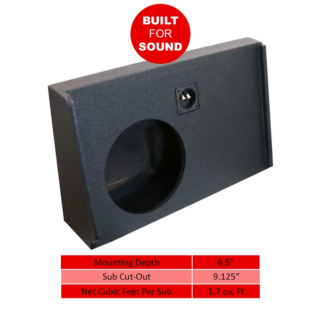 Bbox 12 Inch Single Vented Subwoofer Box - Premium Subwoofer Box Improves Audio Quality, Sound & Bass - Fits 2008-2018 Chevrolet/GMC Silverado/Sierra Crew Cab - Car Subwoofer Boxes & Enclosures
