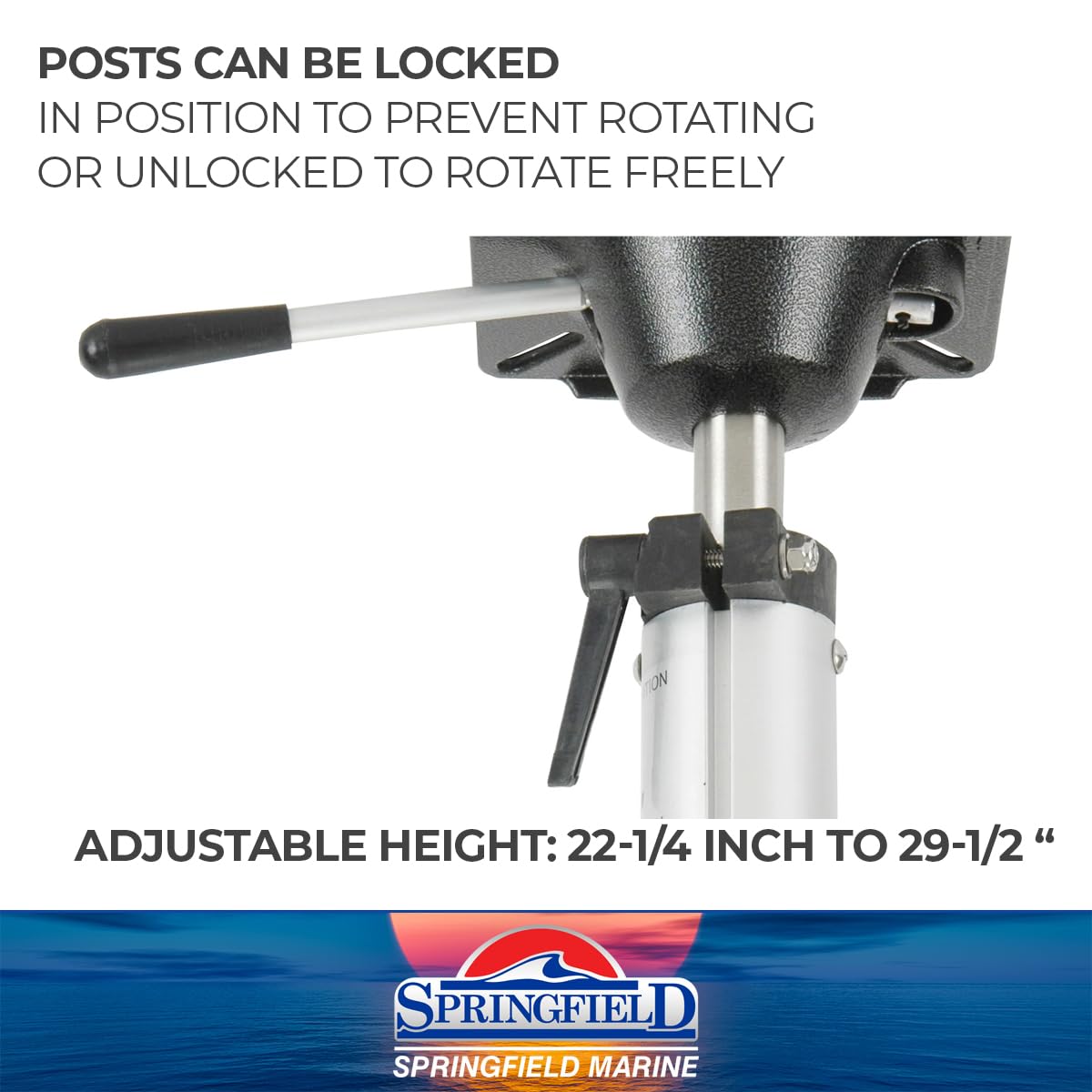 Plug-In Springfield 1300902 Power-Rise Air-Ride Pedestal - 22-1/4" - 28-3/4" Adjustment
