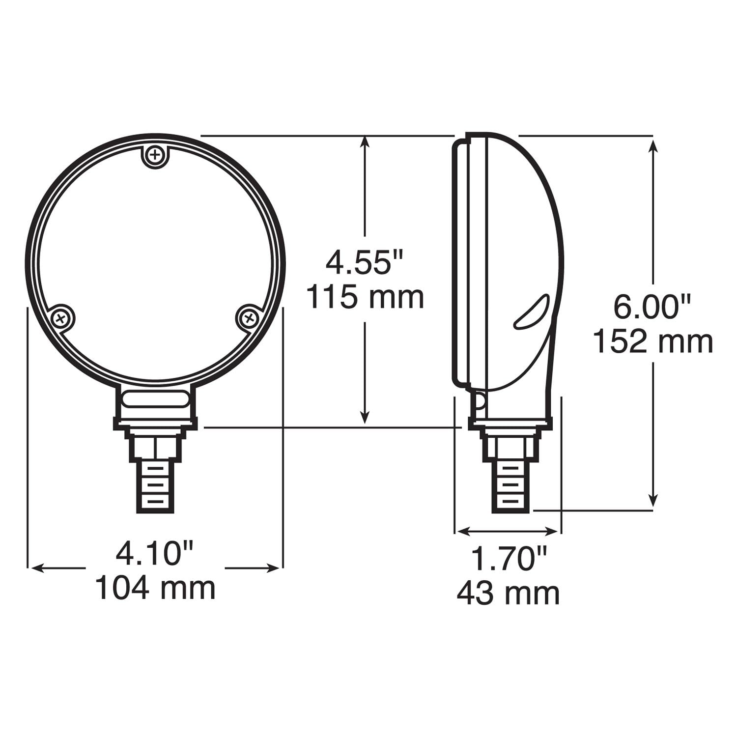 V339A Peterson Manufacturing Park/Turn (Signal-Face, Round, Pedestal, 4.10" LED), 1 Pack