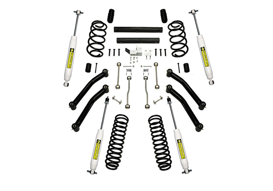 SUPERLIFT RealTruck SUSPENSION 4" Lift Kit for Jeep Wrangler TJ | Complete Lift Kit with Front & Rear Shadow Series Shocks and Lower Control Arms | K842 | Fits 1997-2002 Jeep Wrangler TJ