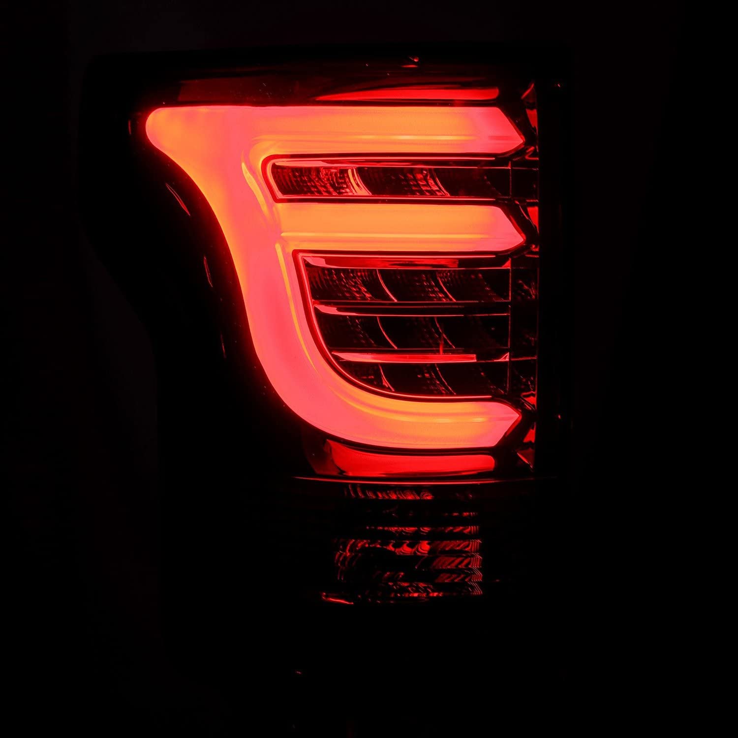 AlphaRex USA (652010) PRO-Series LED Tail Lights 15-17 Ford F-150 Jet Black (Excl Models w/Blind Spot Sensor)