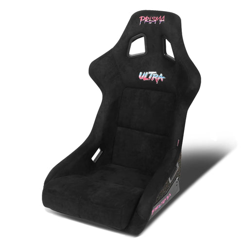NRG Innovations Universal NRG-FRP-302BK-ULTRA Fixed Back Bucket Racing Seat for 5-Point Harnesses, Size L, Black Seat Cover,24" W X 35" H X 18" D