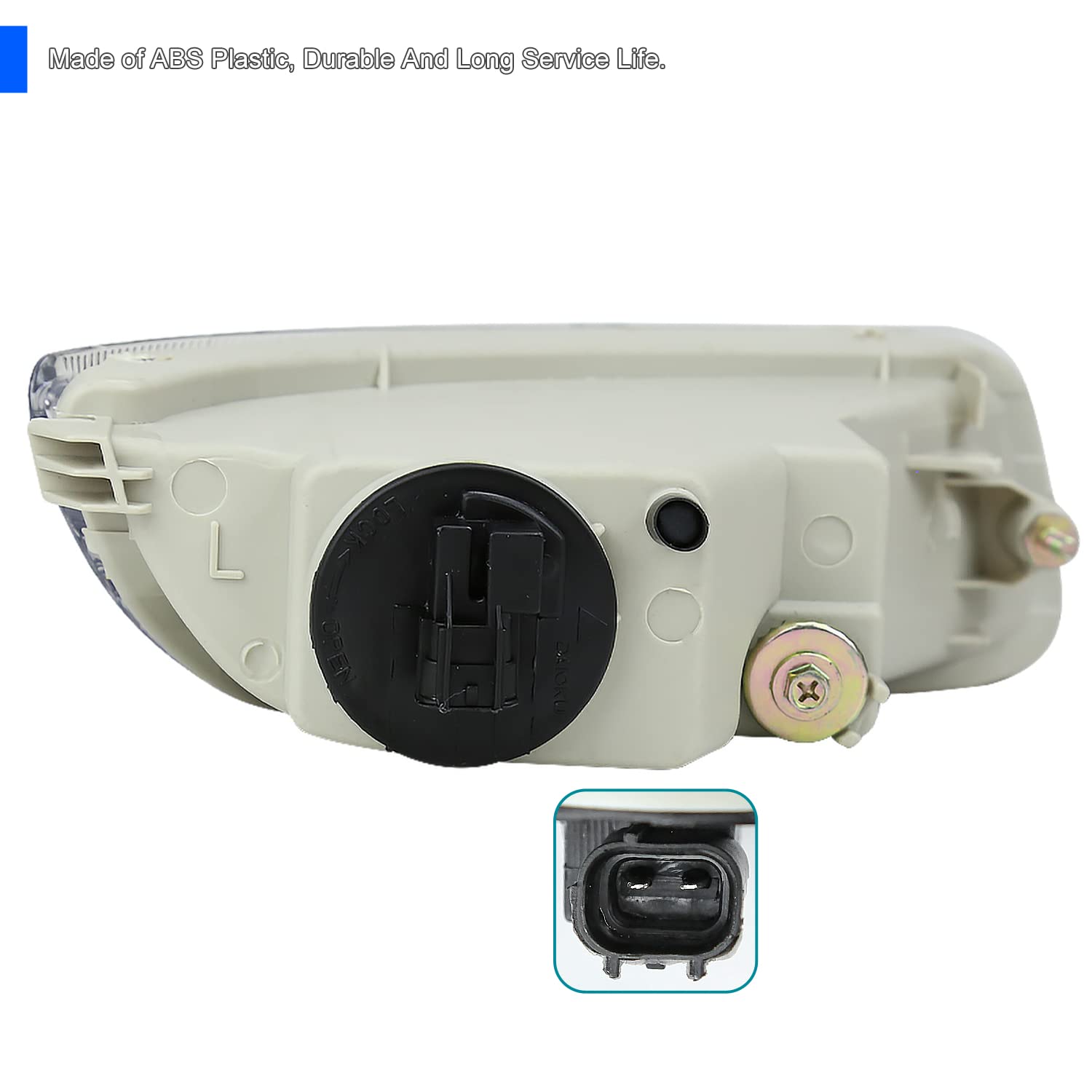Fog Lights Spec-D Tuning + H3 Bulbs + Switch Compatible with 2003-2004 Toyota Corolla, L+R Pair Assembly