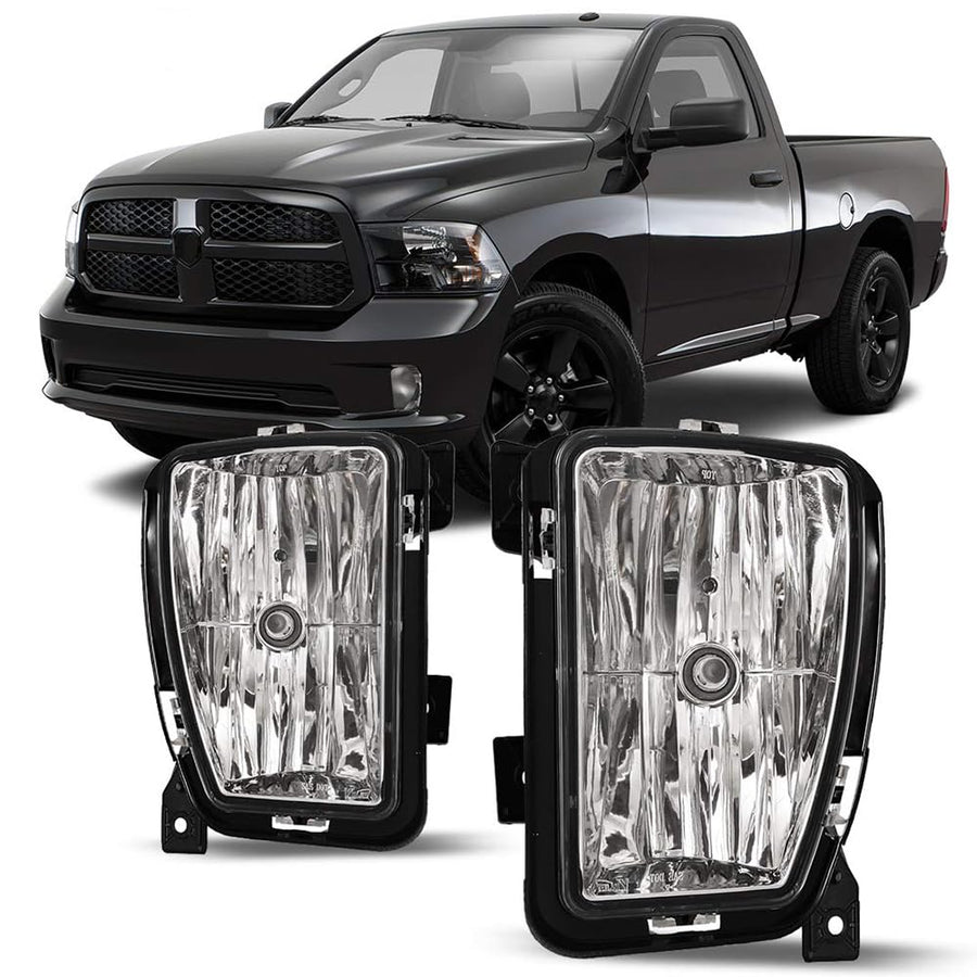 Fog Lights Winjet Compatible with [2013 2014 2015 2016 2017 2018 Dodge RAM 1500] Driving Fog Lights
