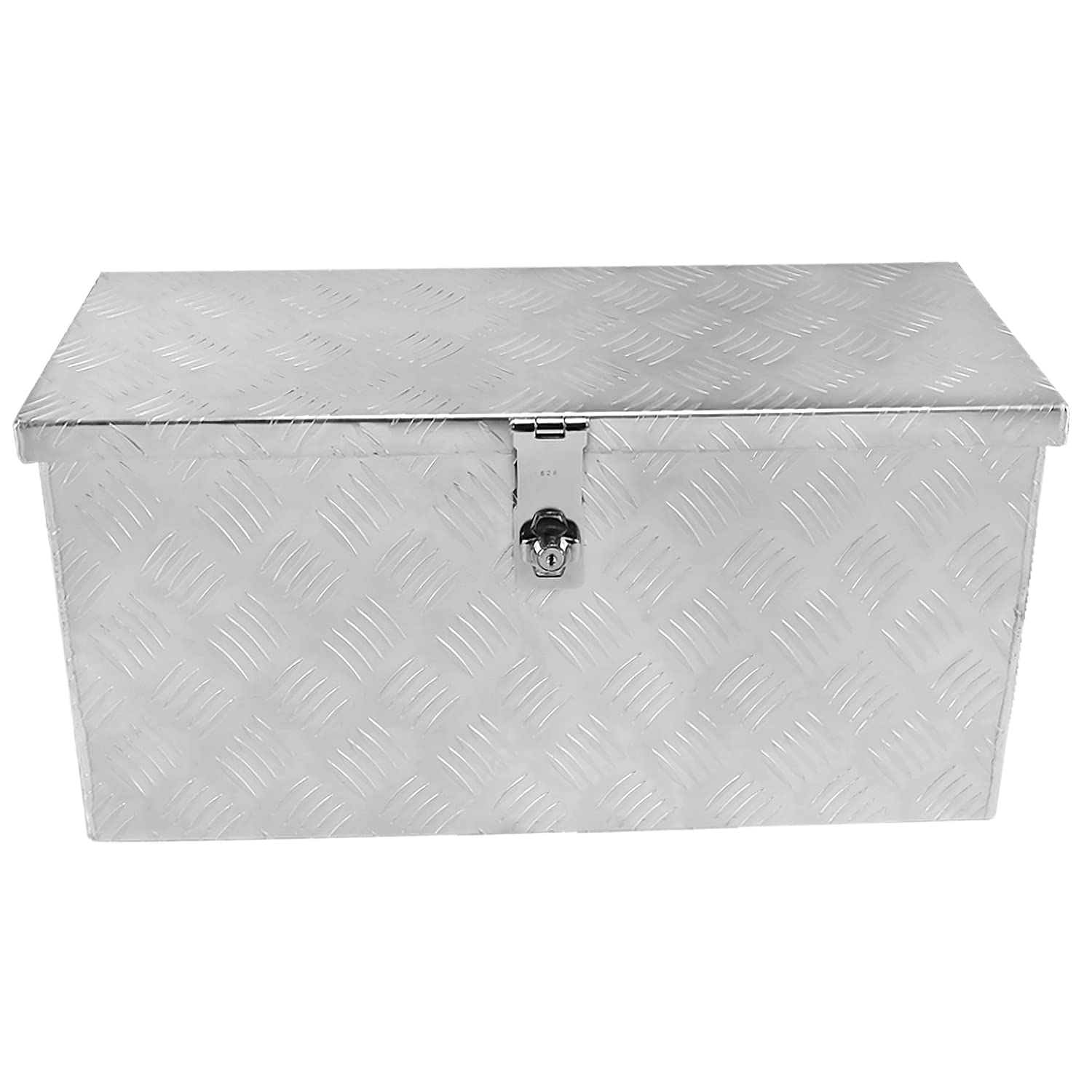 24"x10"x12" Heavy Duty Aluminum Tool Box Spec-D Tuning Truck Pickup Storage + Handles + Lock + Keys
