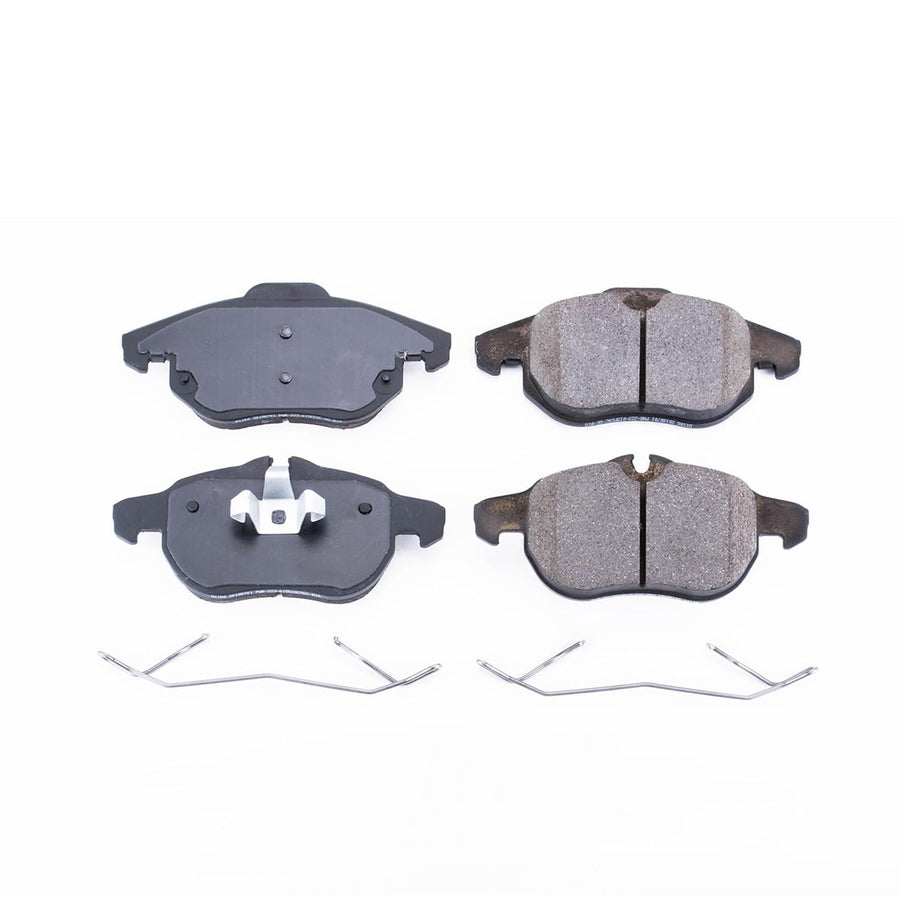 Power Stop Brake Kit Front For Saab 9-3 2006-09 - Ceramic Brake Pads With Installation Hardware, 17-1106