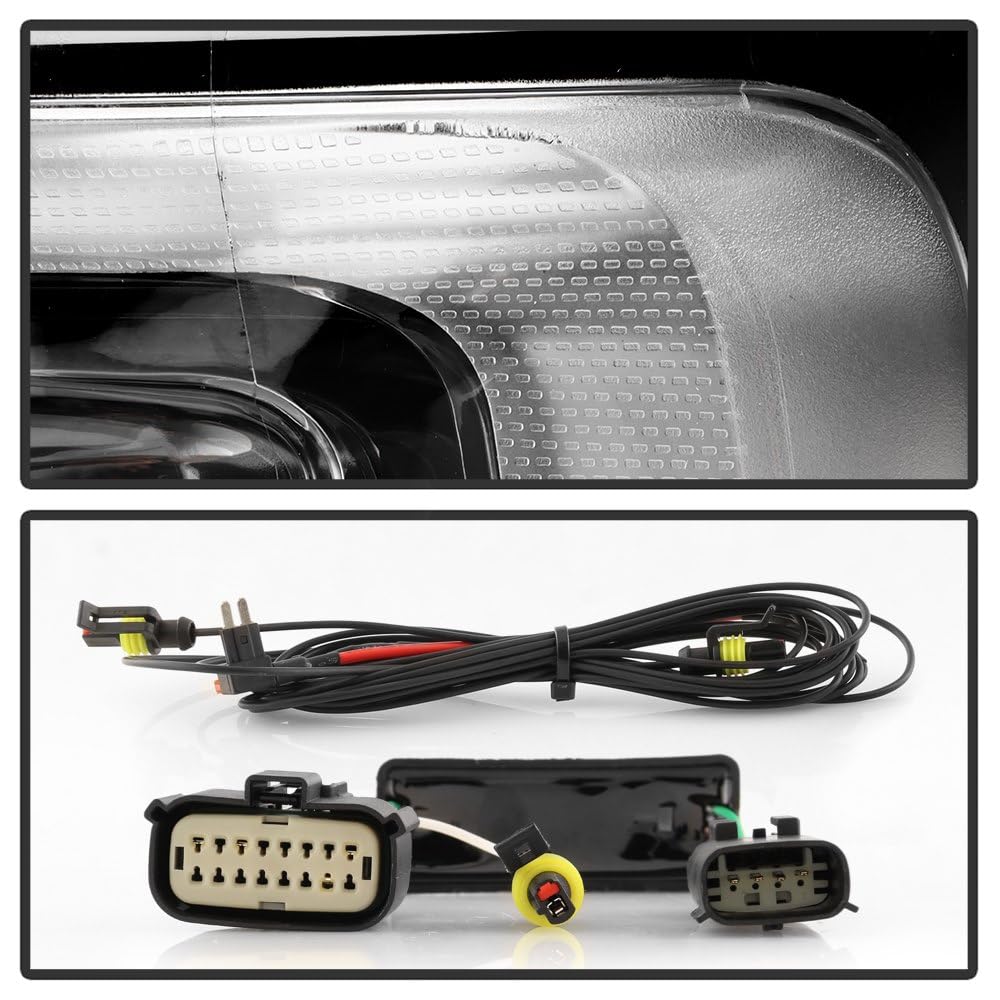 Ford F150 Spyder (OE) 21-23 Quad LED w/DRL (Fit Halogen Model w/Clear Signal) Headlight - Black