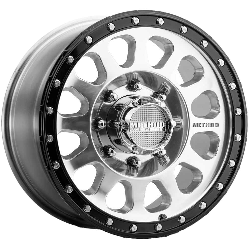 17x8.5 Method MR315 +25mm Polished/Black Wheel Rim 17 Inch MR315785801725 8x6.5"