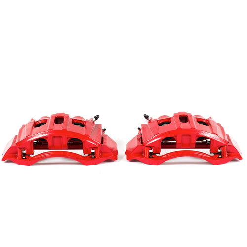 Power Stop S5074 Rear Pair of High-Temp Red Powder Coated Calipers For Ford E-150, Ford E-250, Ford E-350 Super Duty, Ford E-350 Super Duty, Ford E-450 Super Duty [Model Specific]