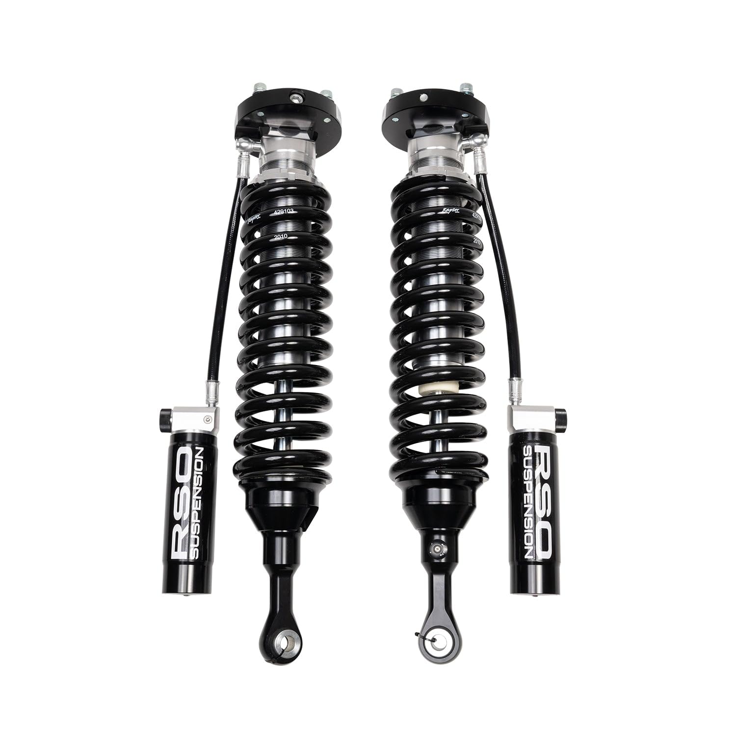 2.5 RSO Coilover Front Adjustable Compression and Rebound Suspension Shocks Remote Reservoir Lift Kits 0-3 inch Compatible with 2007-2021 Tundra