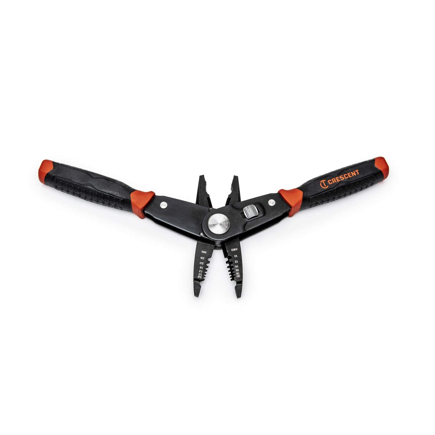 Crescent 2 in 1 Dual Material Combo Linesman's Pliers and Wire Stripper - CCP8V , Black