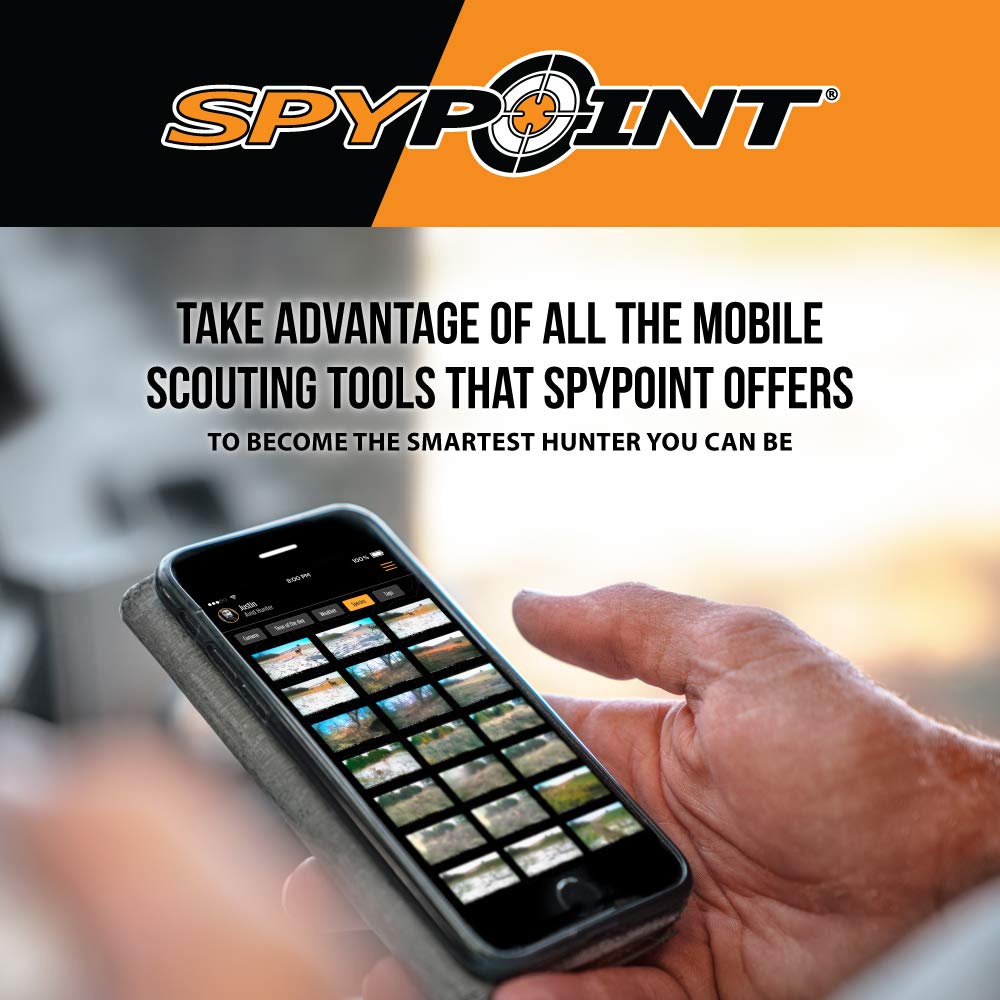 SPYPOINT Trail Camera Link-Micro-S-LTE Cellular Solar Panel 10MP Photos Night Vision 4 LED Infrared Flash 80'Detection Flash Range 0.4second Trigger Speed Game Cell Cameras for Hunting-For USA only