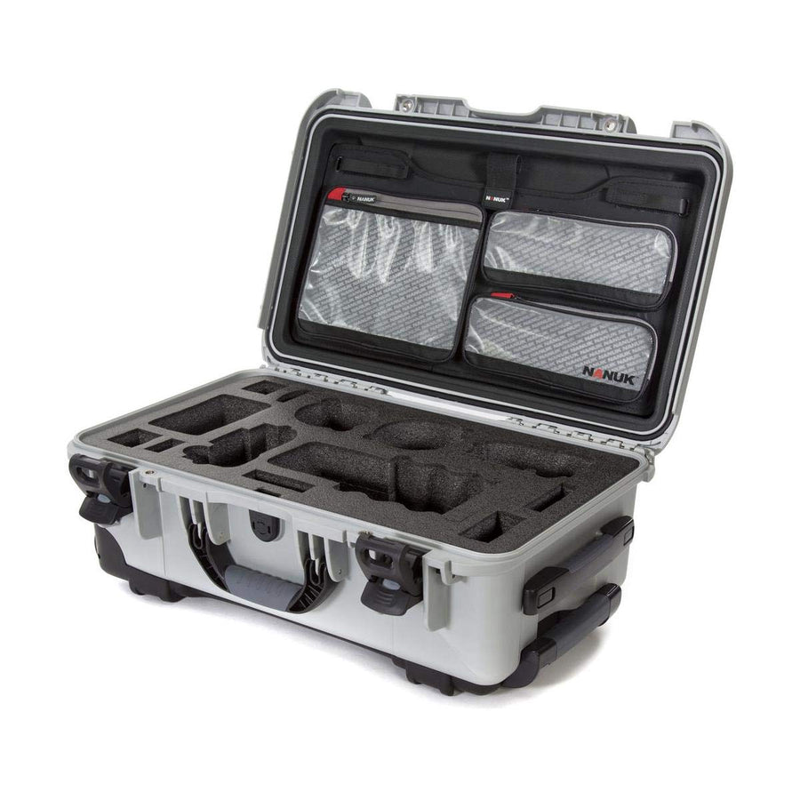 Nanuk 935 Media Series Wheeled Lightweight NK-7 Resin Hard Case with Foam Insert for Sony A7R, Silver