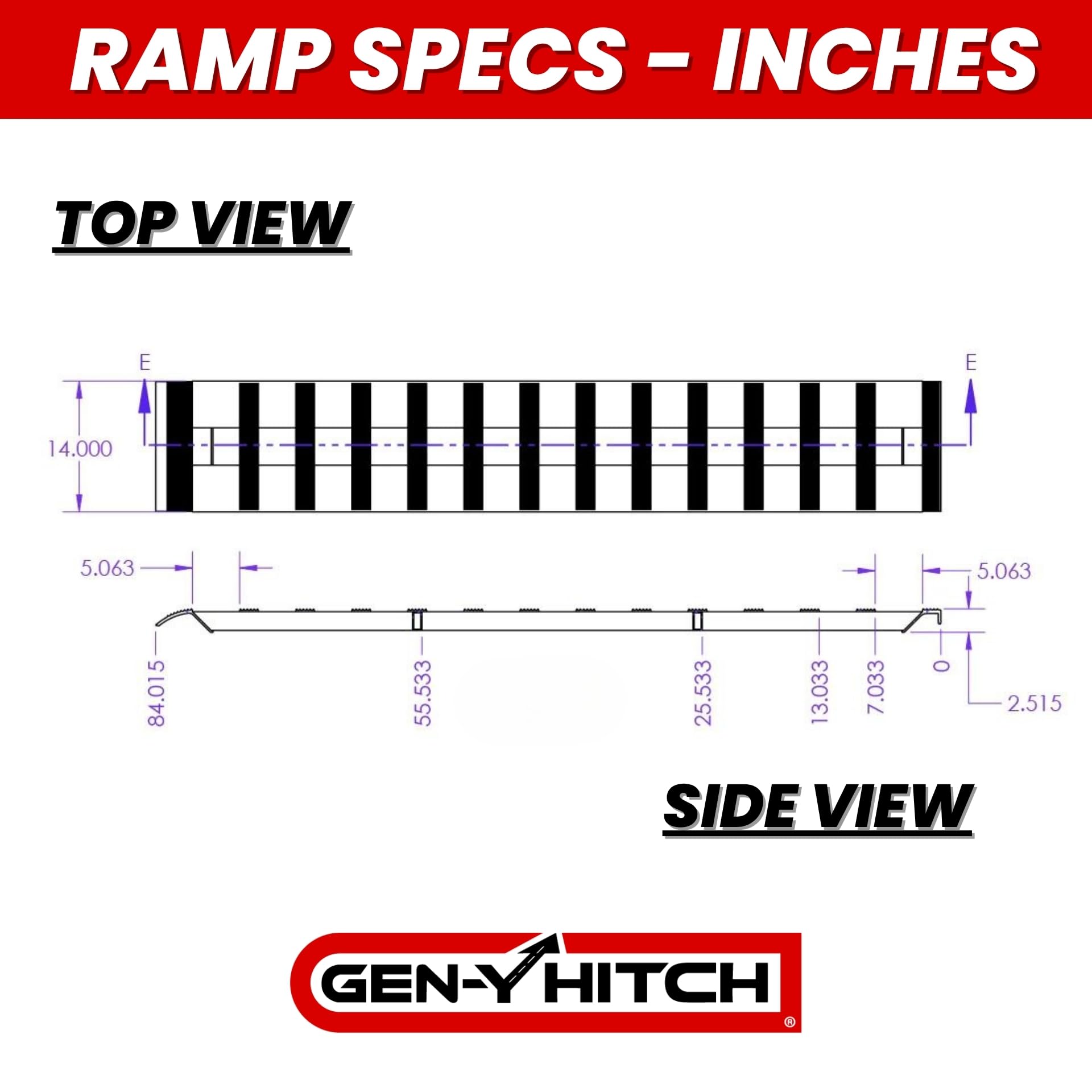 Heavy Duty GEN-Y Aluminum Loading Ramps - Set of 2, 7 Foot Long x 14 Inches Wide, 6000 lbs Capacity, Hybrid Hook and Plate Ends, Serrated Cross Rungs for Maximum Traction