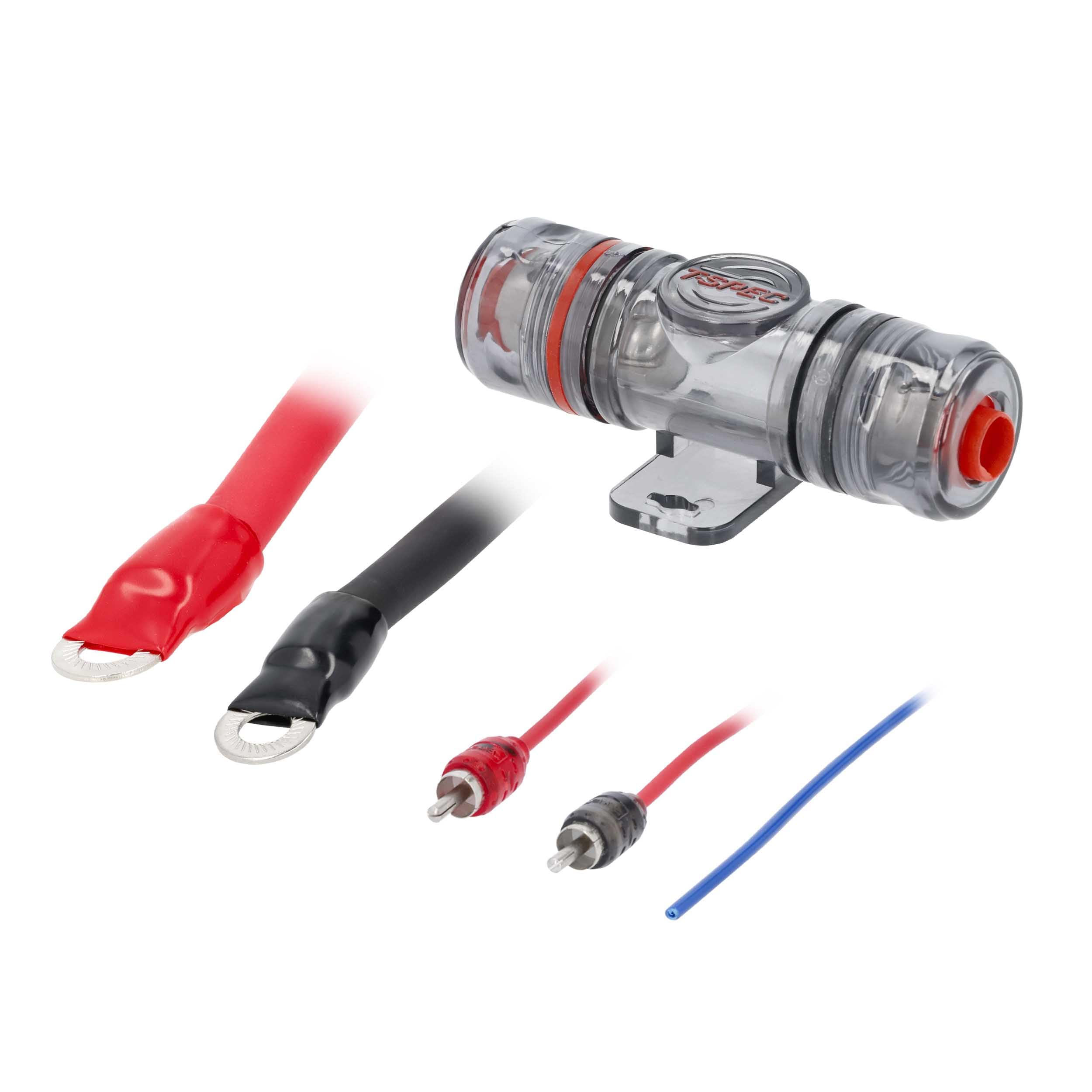 4-Gauge T-Spec V6-RAK4 v6 Series 1,000-Watt Amp Installation Kit with RCA Cables