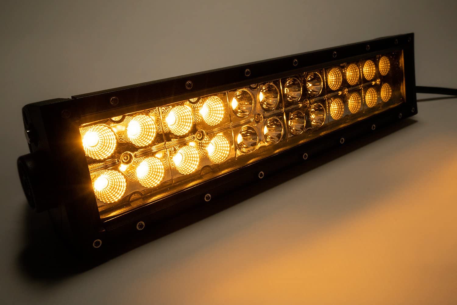 12" Amber/White Led Light Bar Southern Truck 77015, Dbl Row, Combo Flood/Beam 72W (Dt Harness 79900, 79904) 4,320 Lumens