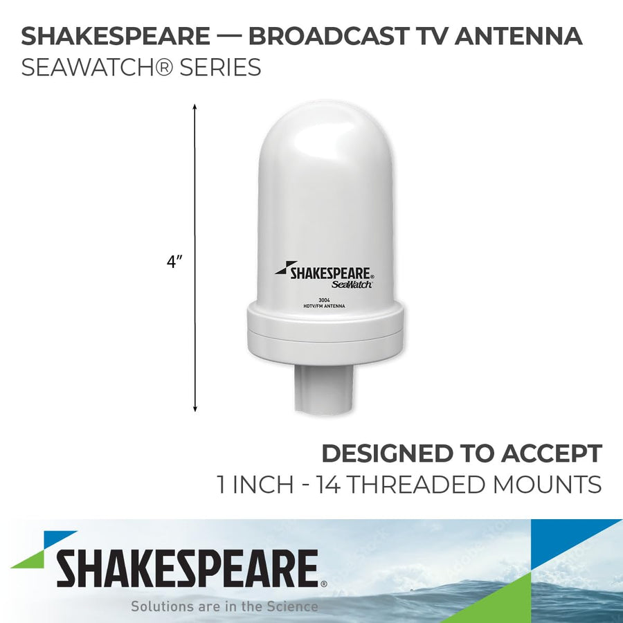 3004 Shakespeare SeaWatch Marine TV Antenna, 4"