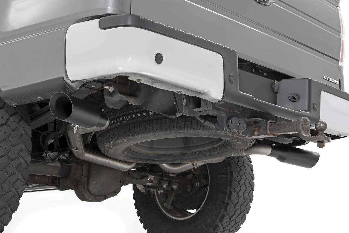 Dual Rough Country Cat-Back Exhaust for 2009-2014 F-150 2WD/4WD | V8-96010