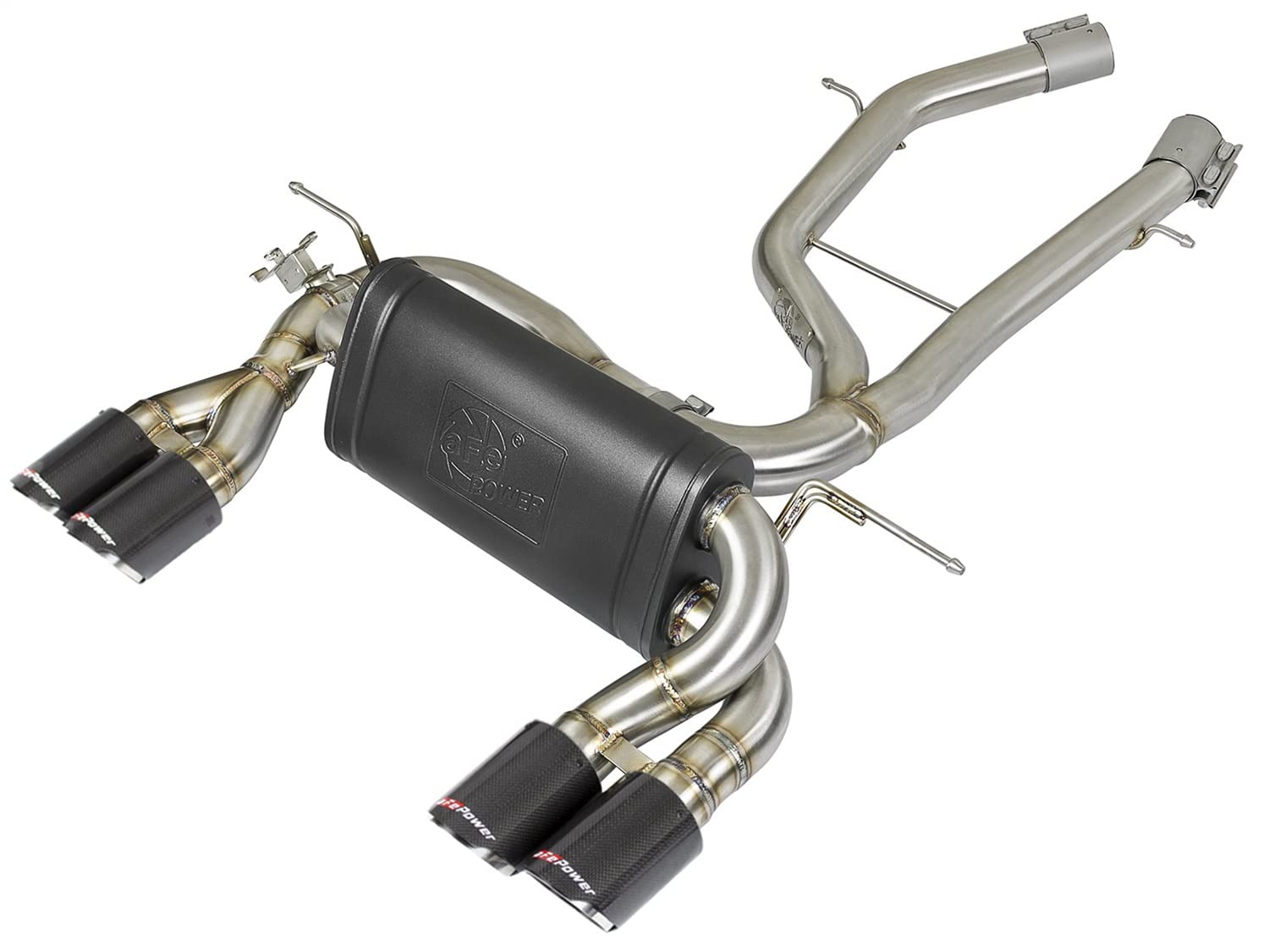 aFe 2-1/2in MACH Force-Xp Stainless Steel Axle Back Exhaust w/CF 15-19 BMW M3/M4 (F80/82/83)