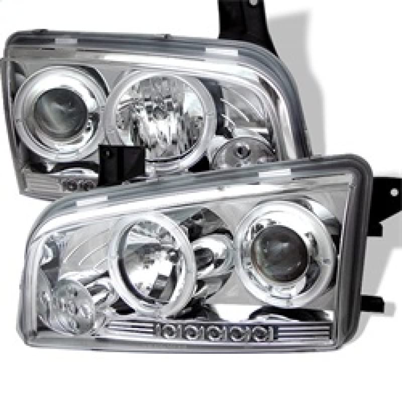 5009746 Spyder Auto LED Halo Projector Headlights Chrome/Clear