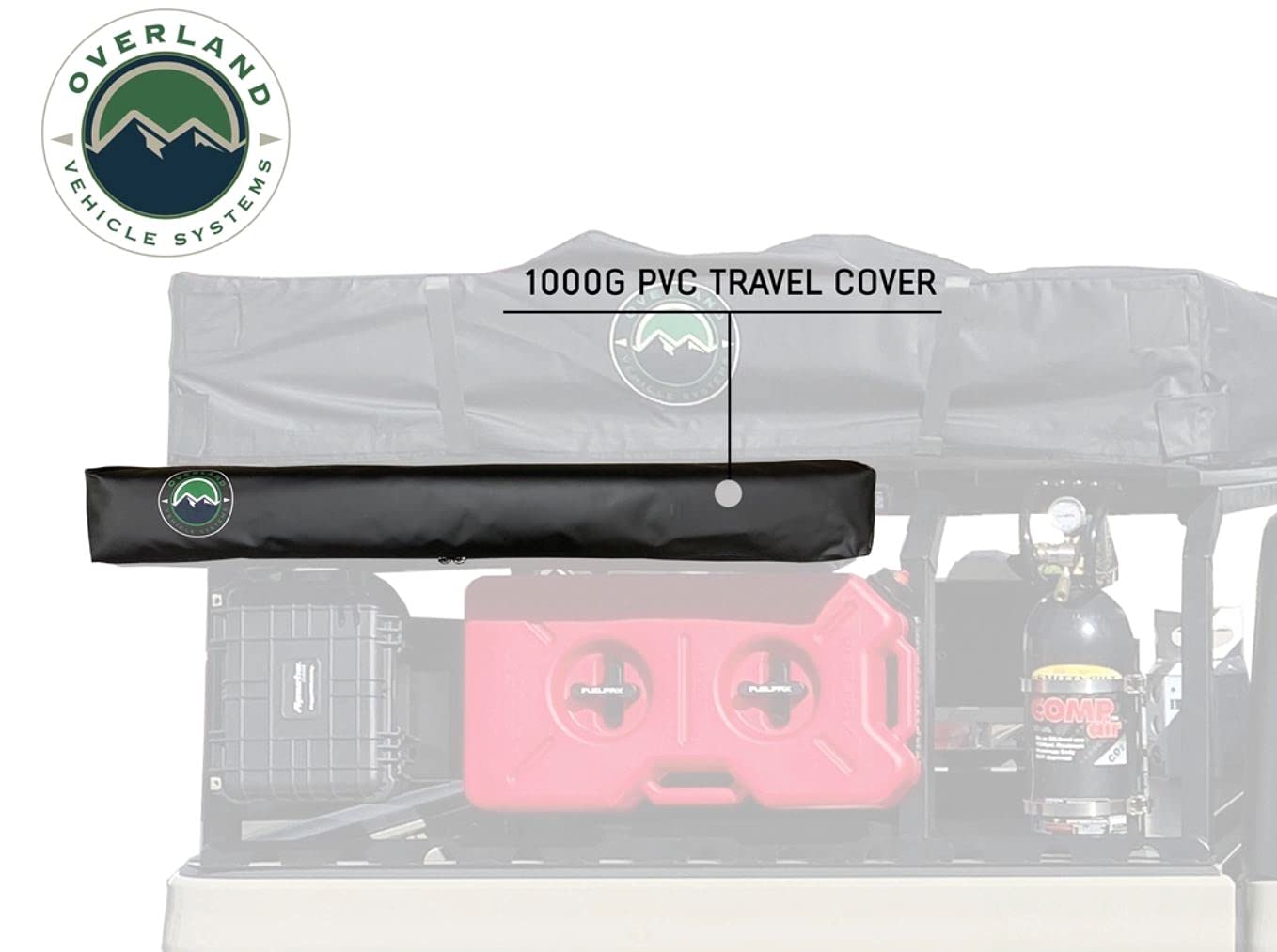 Overland Vehicle Systems Nomadic HD Car Side Shower Room With Black 1000G PVC Travel Cover, Universal L - Brackets, Dark Grey Body with Silver Inner Lining