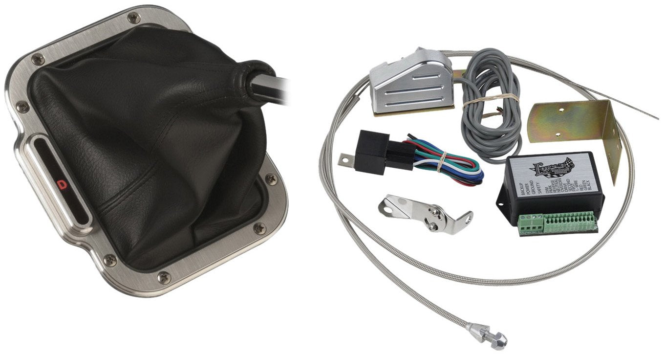 Horizontal Rectangular Lokar CINB-1787 Cable Operated LED Boot Indicator with Boot Kit for 727 Transmission