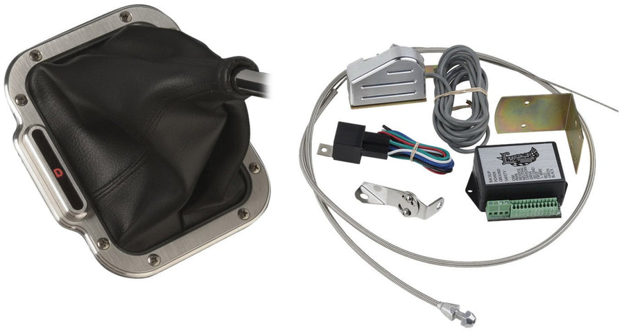 Horizontal Rectangular Lokar CINB-1787 Cable Operated LED Boot Indicator with Boot Kit for 727 Transmission