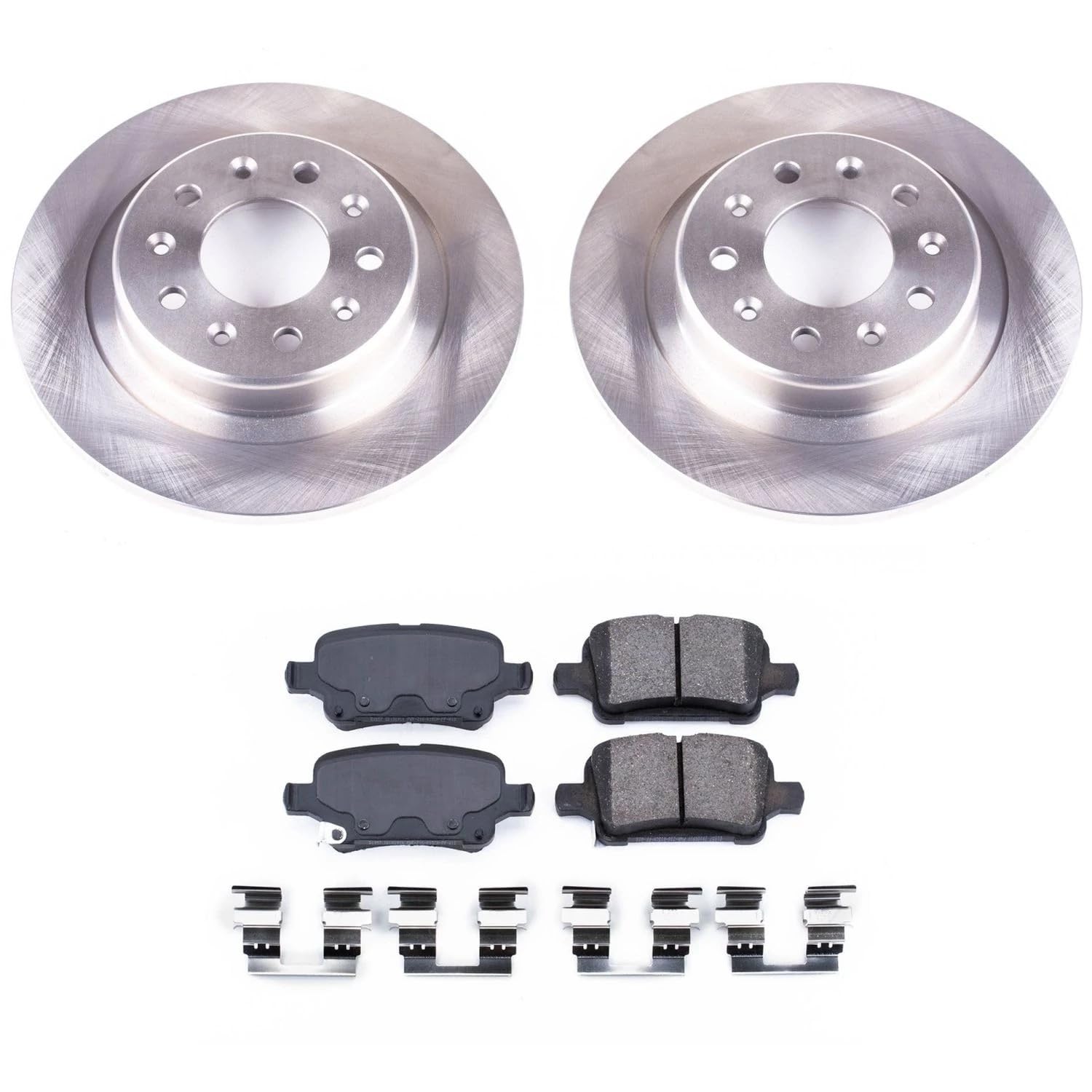 Power Stop KOE7717 Rear Replacement Brake Kit-OE Brake Rotors & Ceramic Brake Pads For Buick LaCrosse, Buick Regal Sportb, Buick Regal TourX, Chevy Malibu, GMC Terrain [Model Specific]